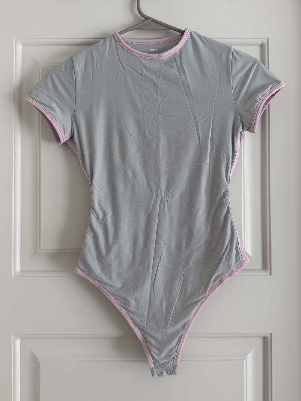 Skims Bodysuit with Pink Trim